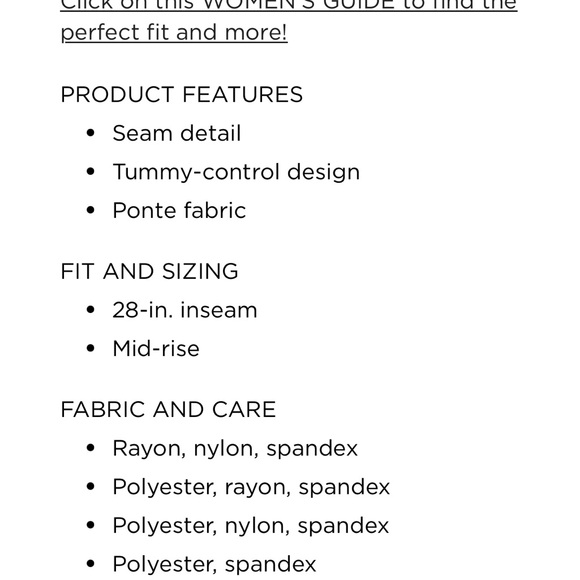 NWT Women's Nine West Seamed Ponte Leggings SIZE MEDIUM - Picture 2 of 5